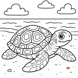 A gentle turtle with a pretty shell