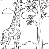 A tall gentle giraffe reaching for food