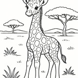 A sweet giraffe calf with gentle eyes