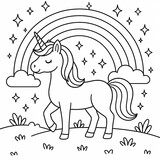 A magical unicorn glowing with charm