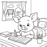 Working hard to complete my homework