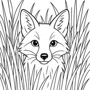 A sneaky little fox with bright eyes