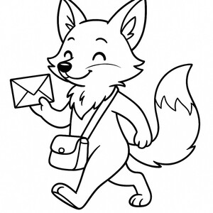 A busy fox acting as the mail carrier