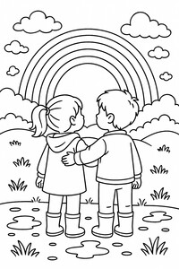 A sweet rainbow after a gentle rain