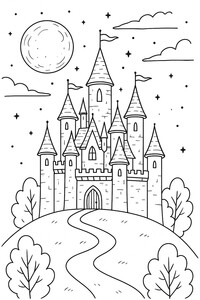 A dreamy castle in a magical land