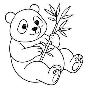 A silly panda munching upside down